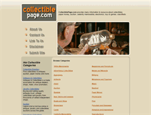 Tablet Screenshot of collectiblepage.com